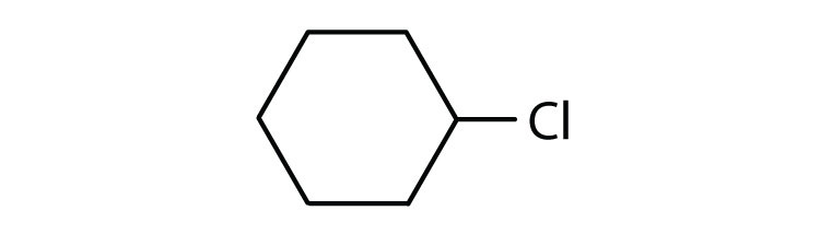 Line-angle formula of Chloro-cyclohexane.