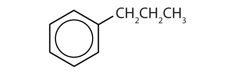 Aromatic 6-carbon cyclic compound with one radical propyl attached to Carbon 1. 
