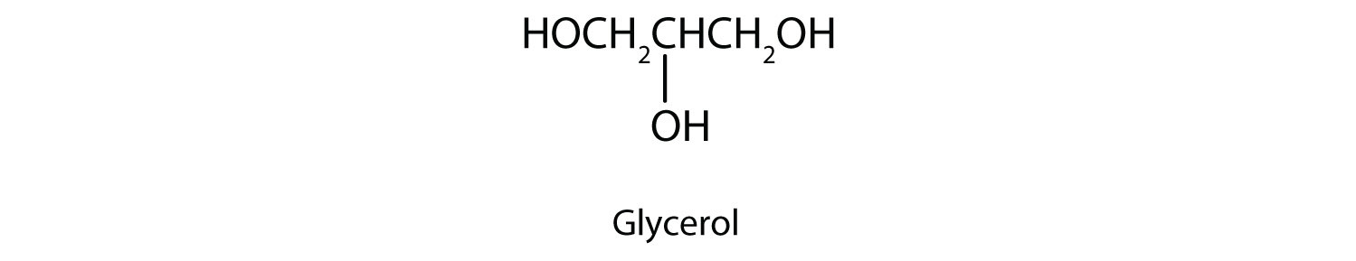 The condensed formula of glycerol (1,2,3-propanetriol).
