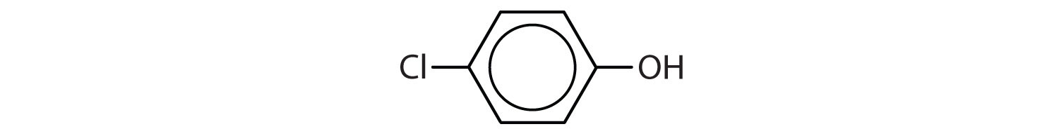 Condensed formula of 4-Chloro phenol.