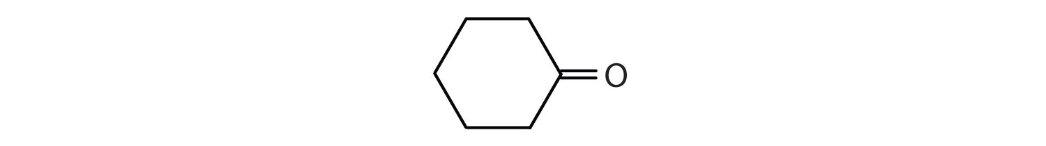 Condensed formula of a 5-Carbon cyclic ketone.  