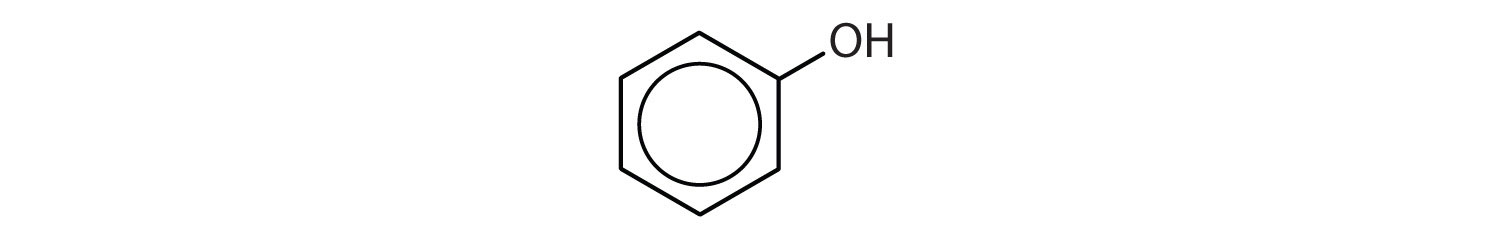 Condensed formula of phenol. The parental compound of Phenols family.