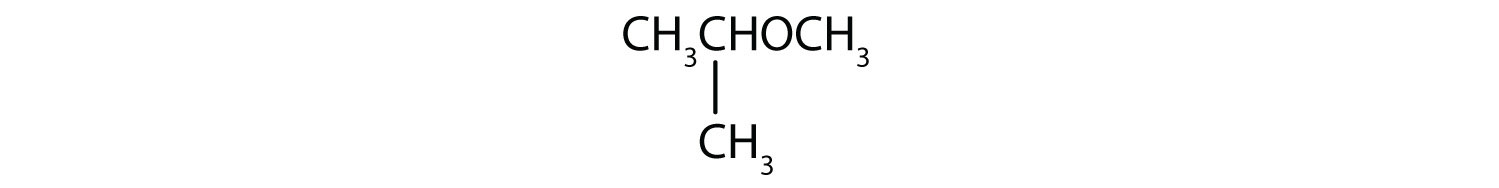 radical ethyl and a radical methyl attached to Oxygen. There is a radical methyl attached to ethyl radical.