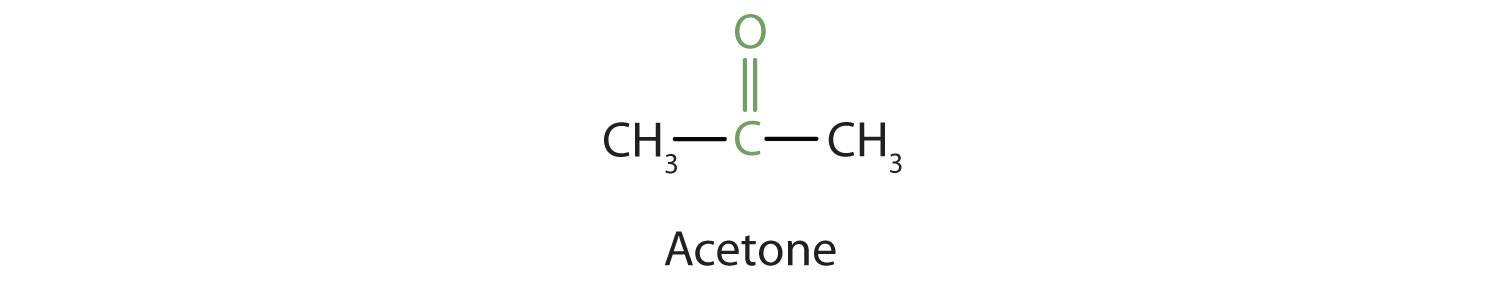 Condensed formula of simplest ketone Acetone (propanone).