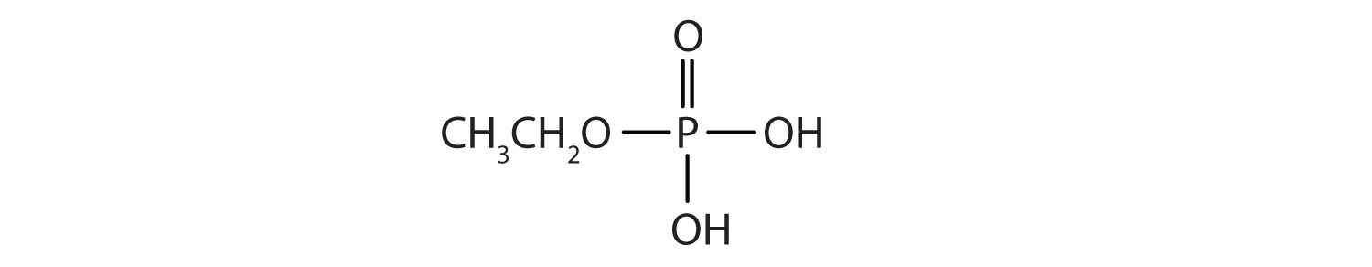 Condensed formula of Ethyl dihydrogen phosphate.