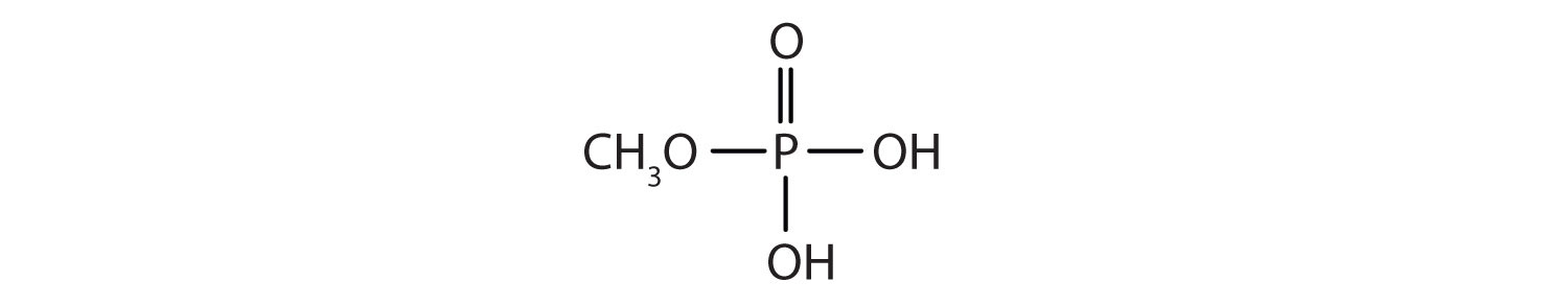 Condensed formula of Methyl dihydrogen phosphate.