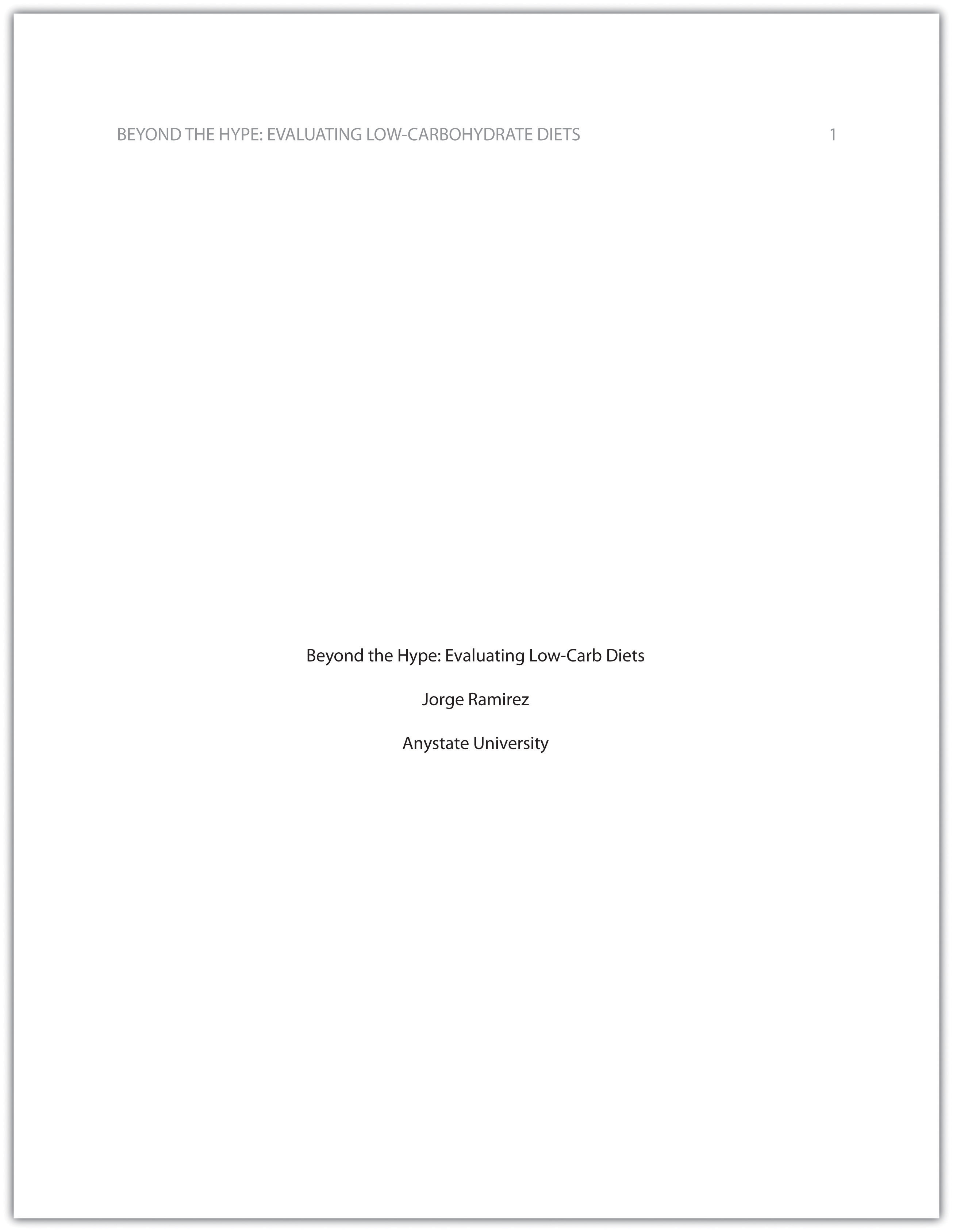 title page format for term paper