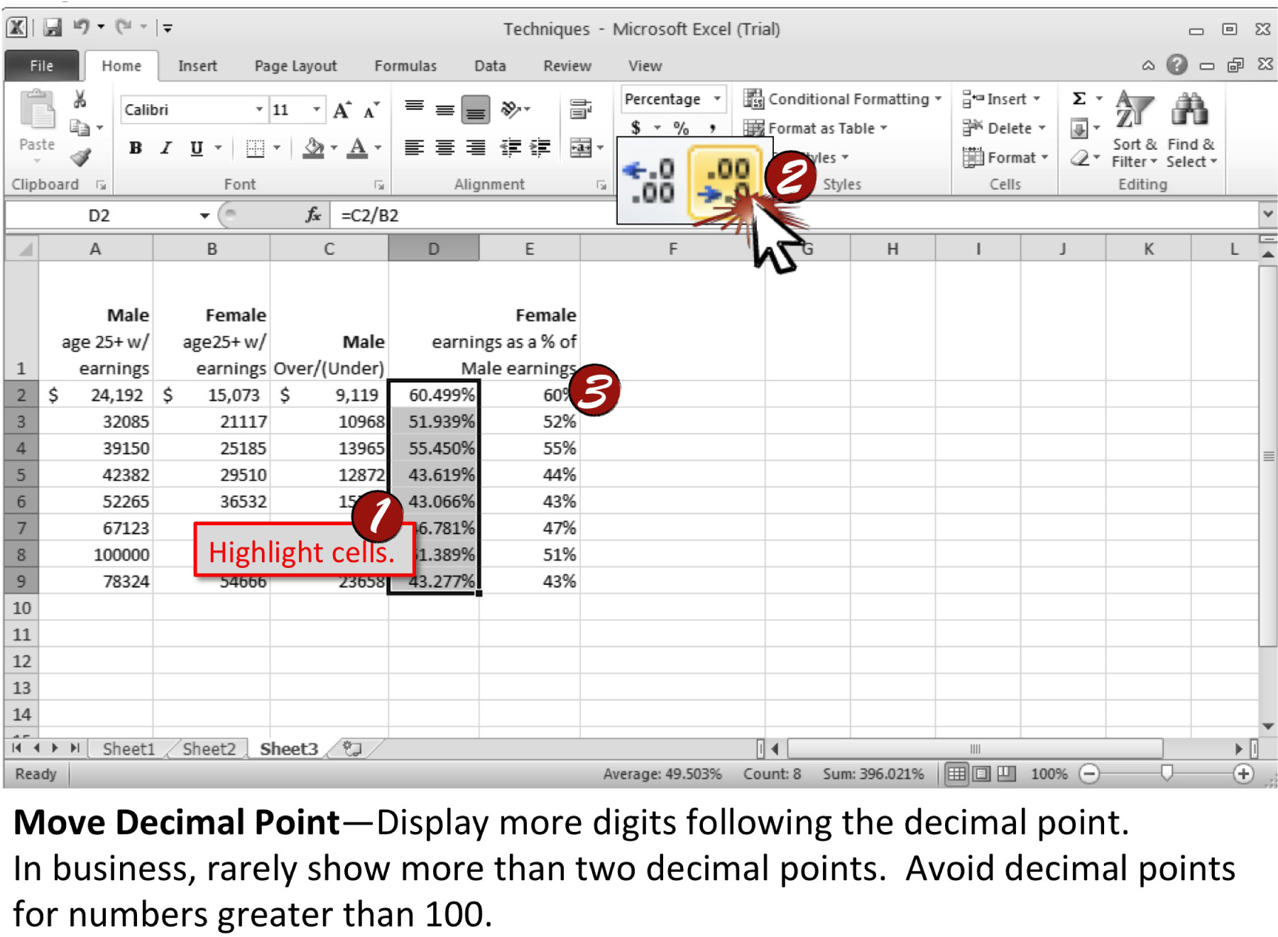 Microsoft Excel Techniques 5287