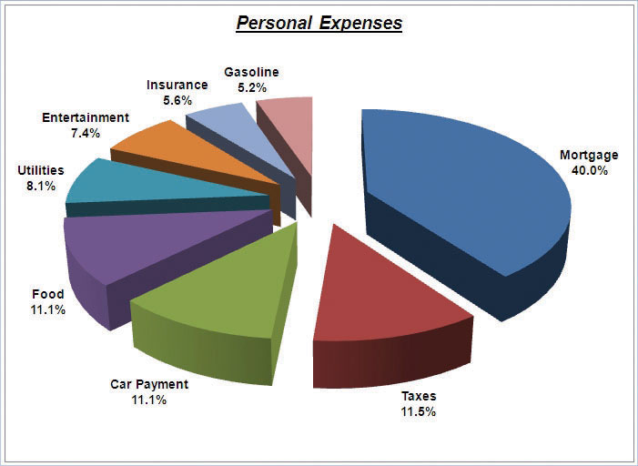 Expense Pie Chart In Excel