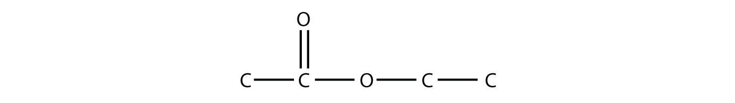 Organic Compound structure of an Ester compound Ethyl-ethanoate