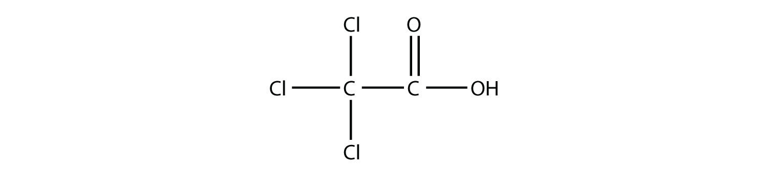Organic Acid compound Trichloro-ethanoic acid