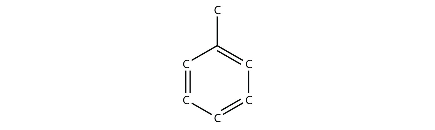 Organic compound structures showing benzene ring functional group.