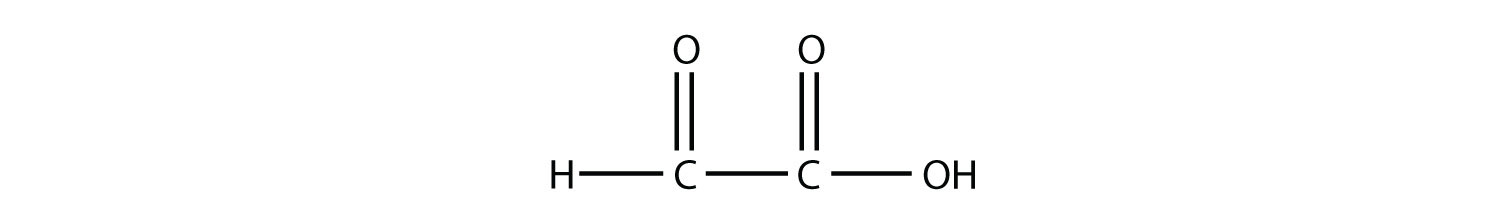 Organic compound structure showing the Carboxyl (COOH) and Carbonyl (CO) functional groups.