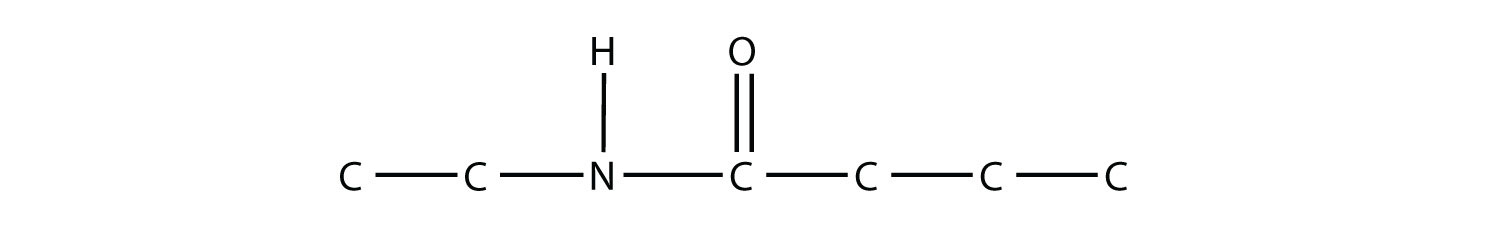 Formula of amide compound showing amide functional group.