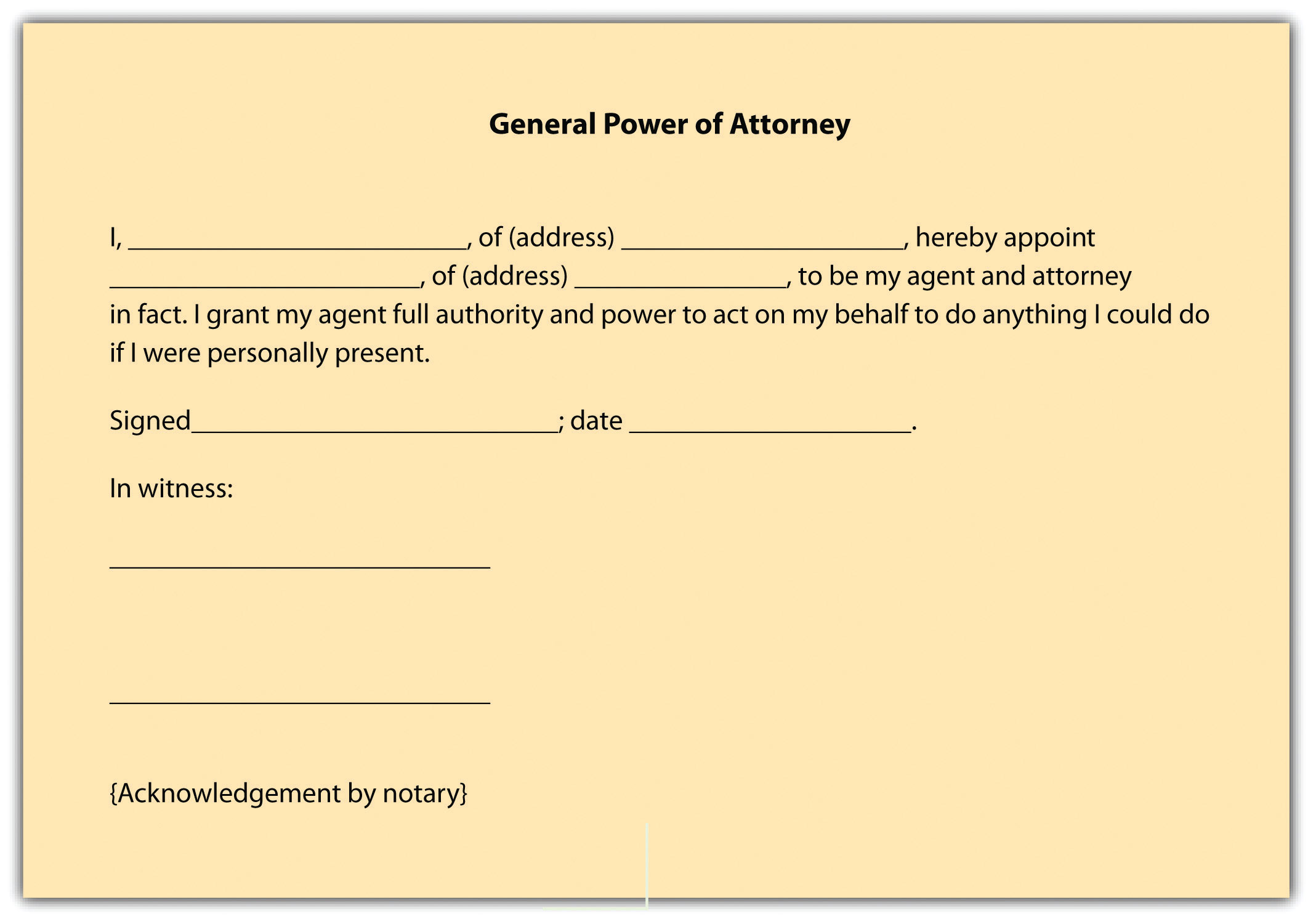 of power form attorney property attorney 2 9 figure power general of