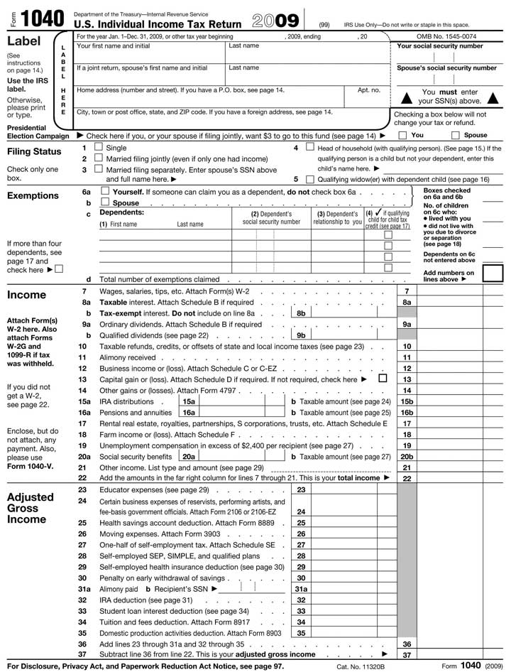tax form in us