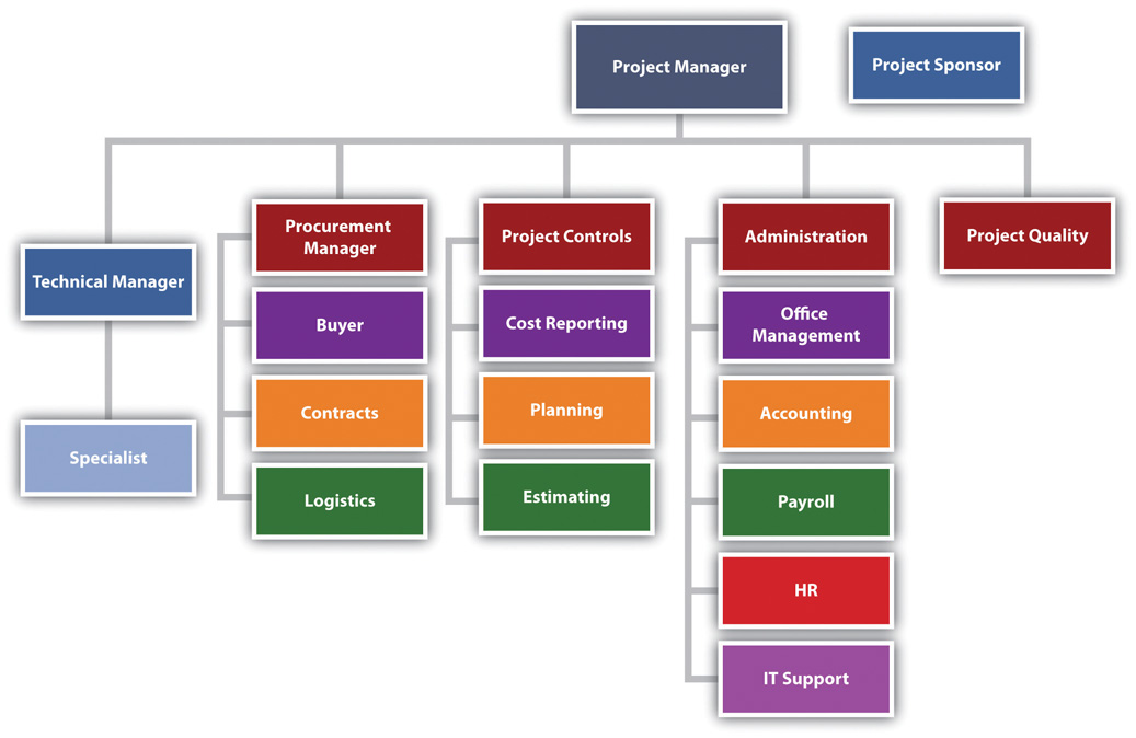 Functional organizational structure for project management