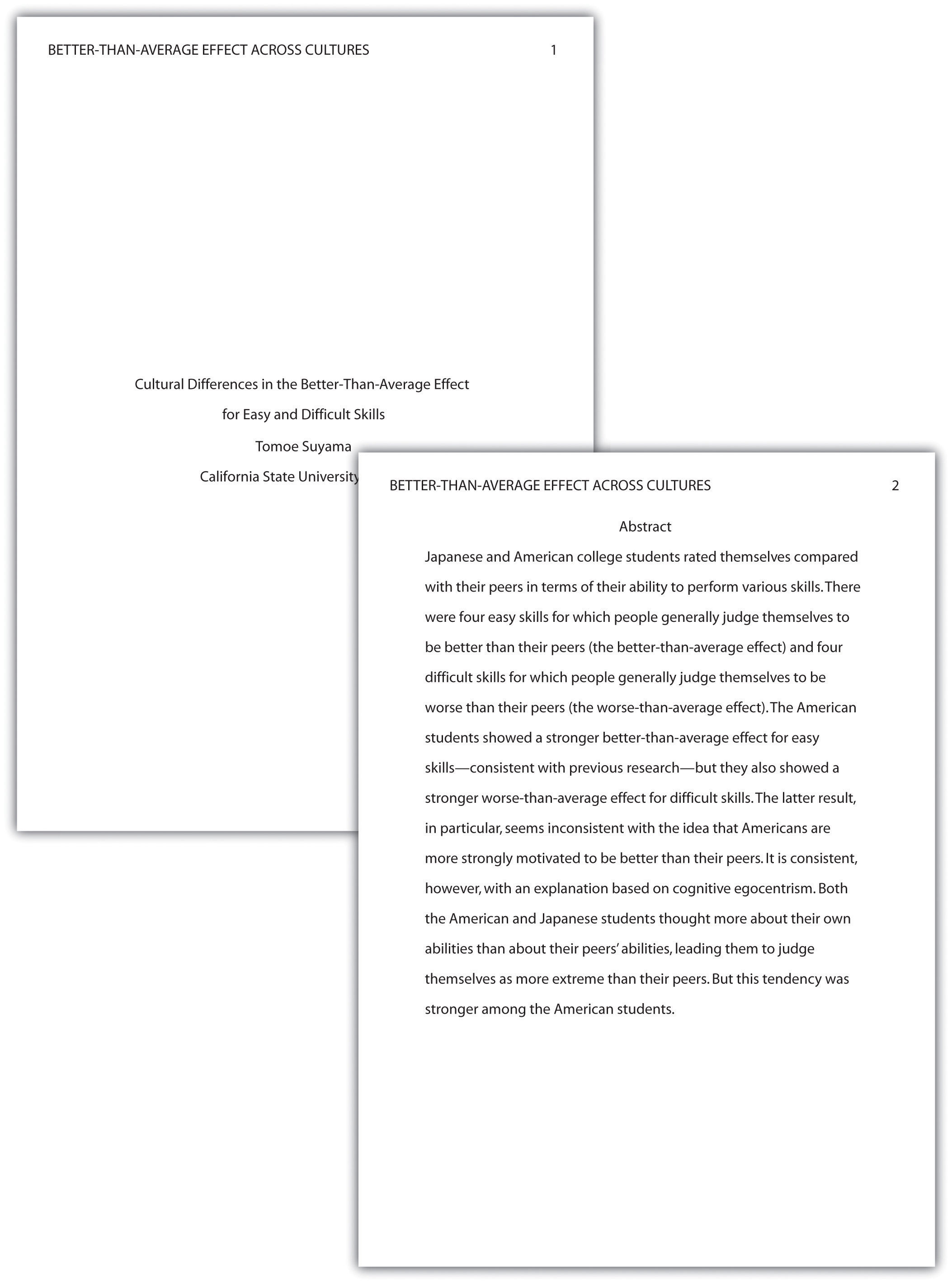 example of a research paper apa format