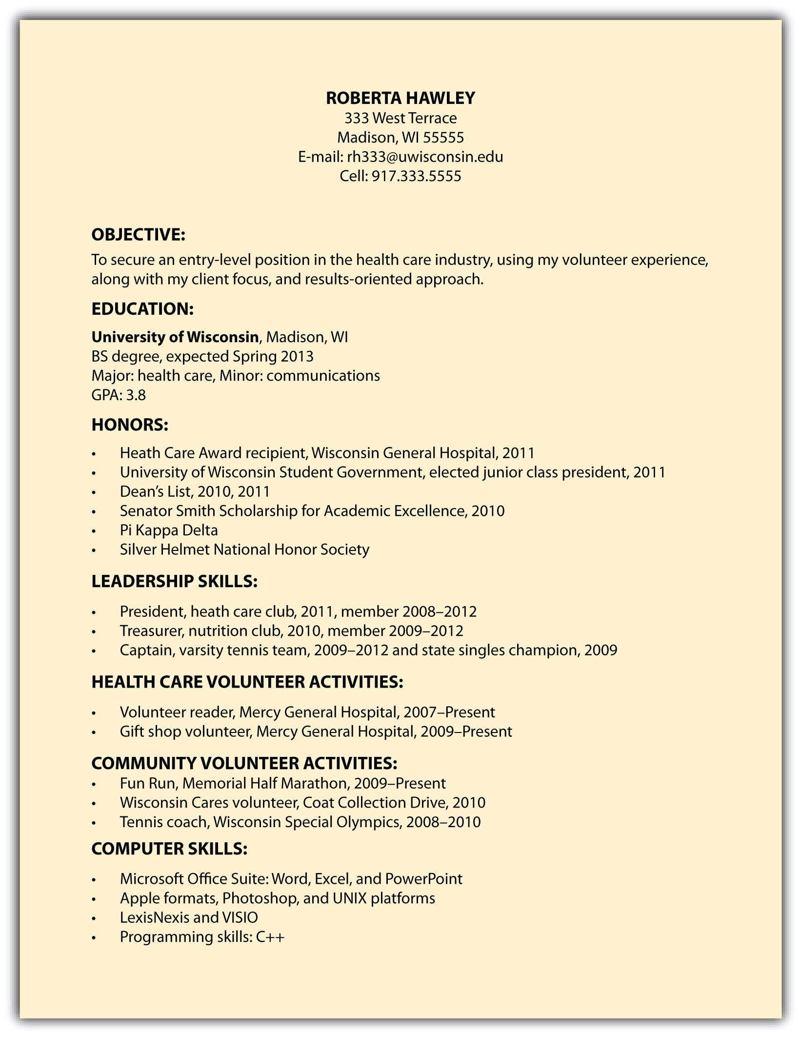 Other Résumé Formats, Including Functional Résumés