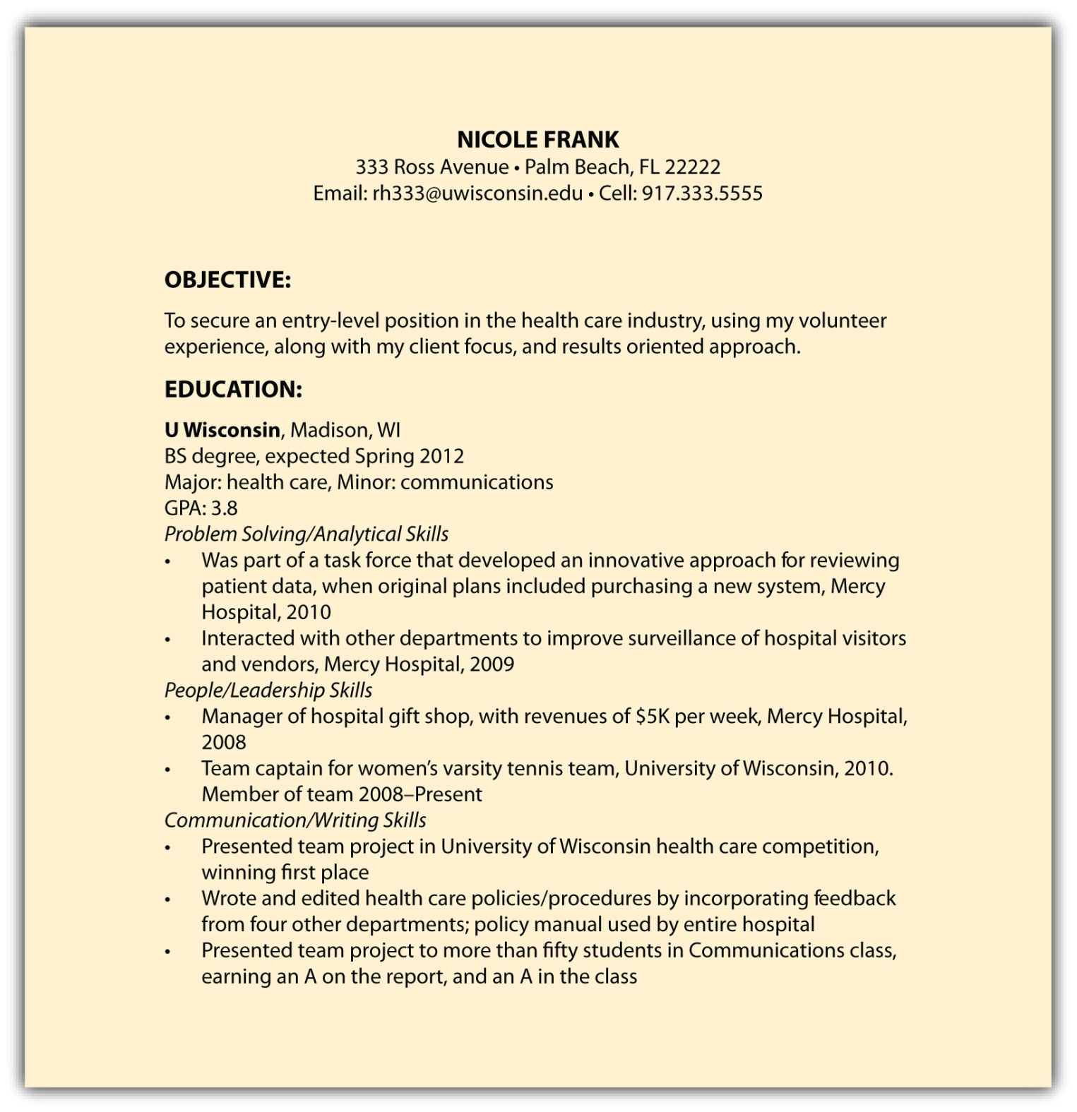 Chronological vs functional resume samples