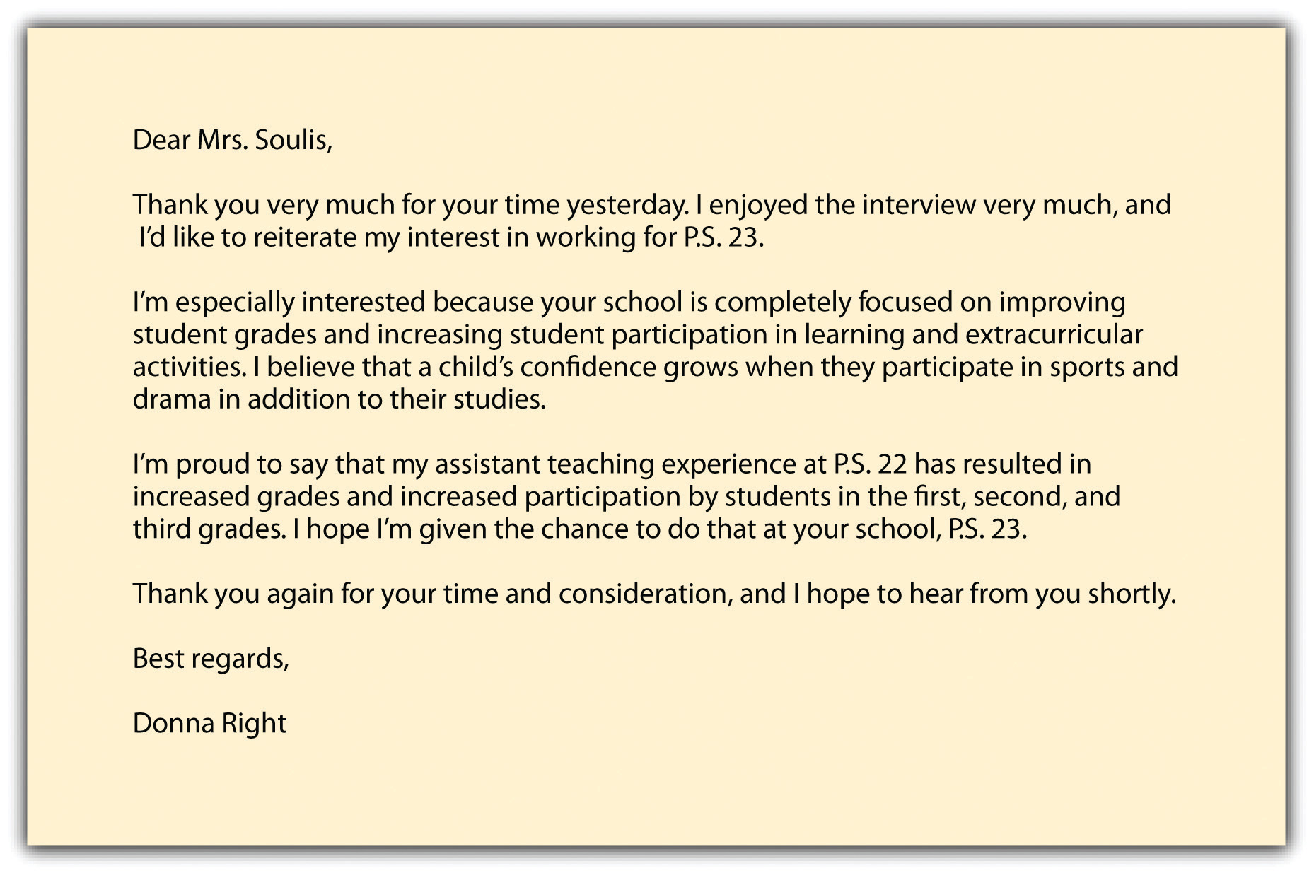 Sample Thank You Letter After Interview Multiple Interviewers