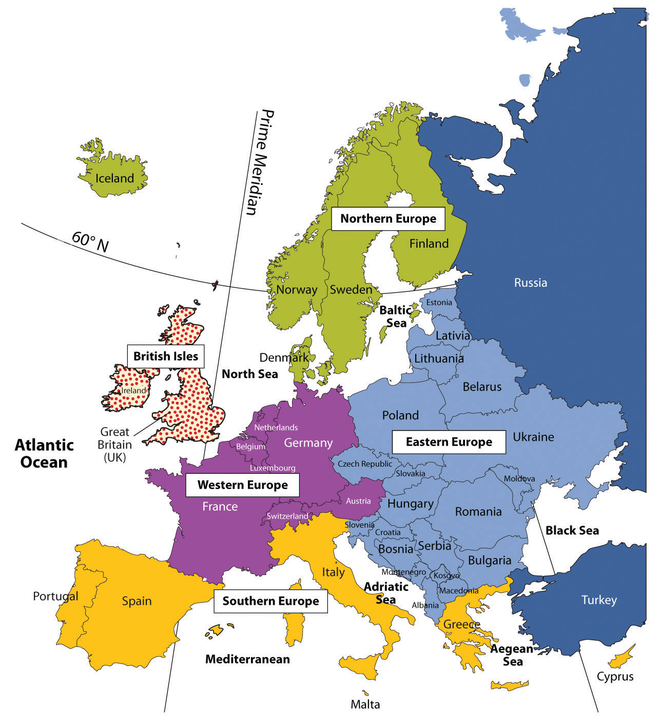 Map Of Europe Region Regions of Western Europe