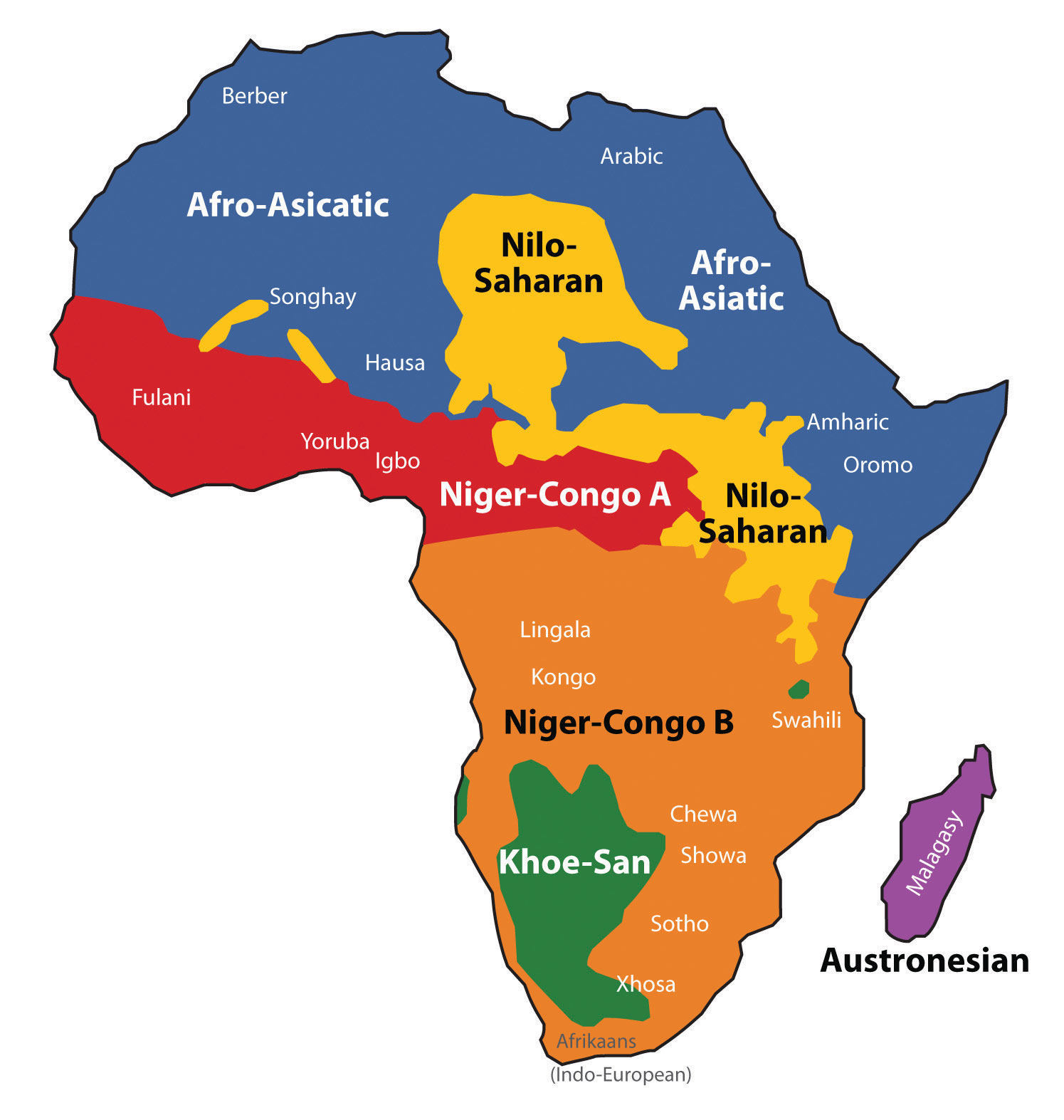 sub saharan africa physical map