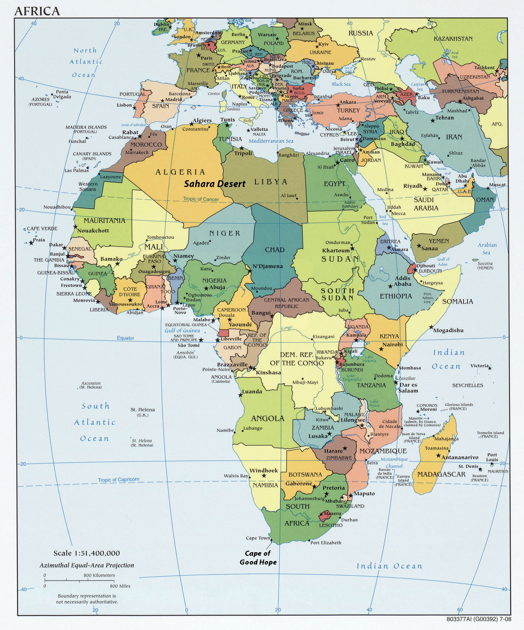 Africa Physical Map Freeworldmaps Net