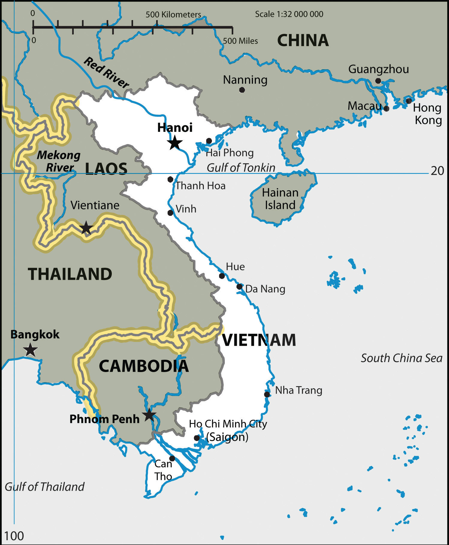 physical map of southwest asia water