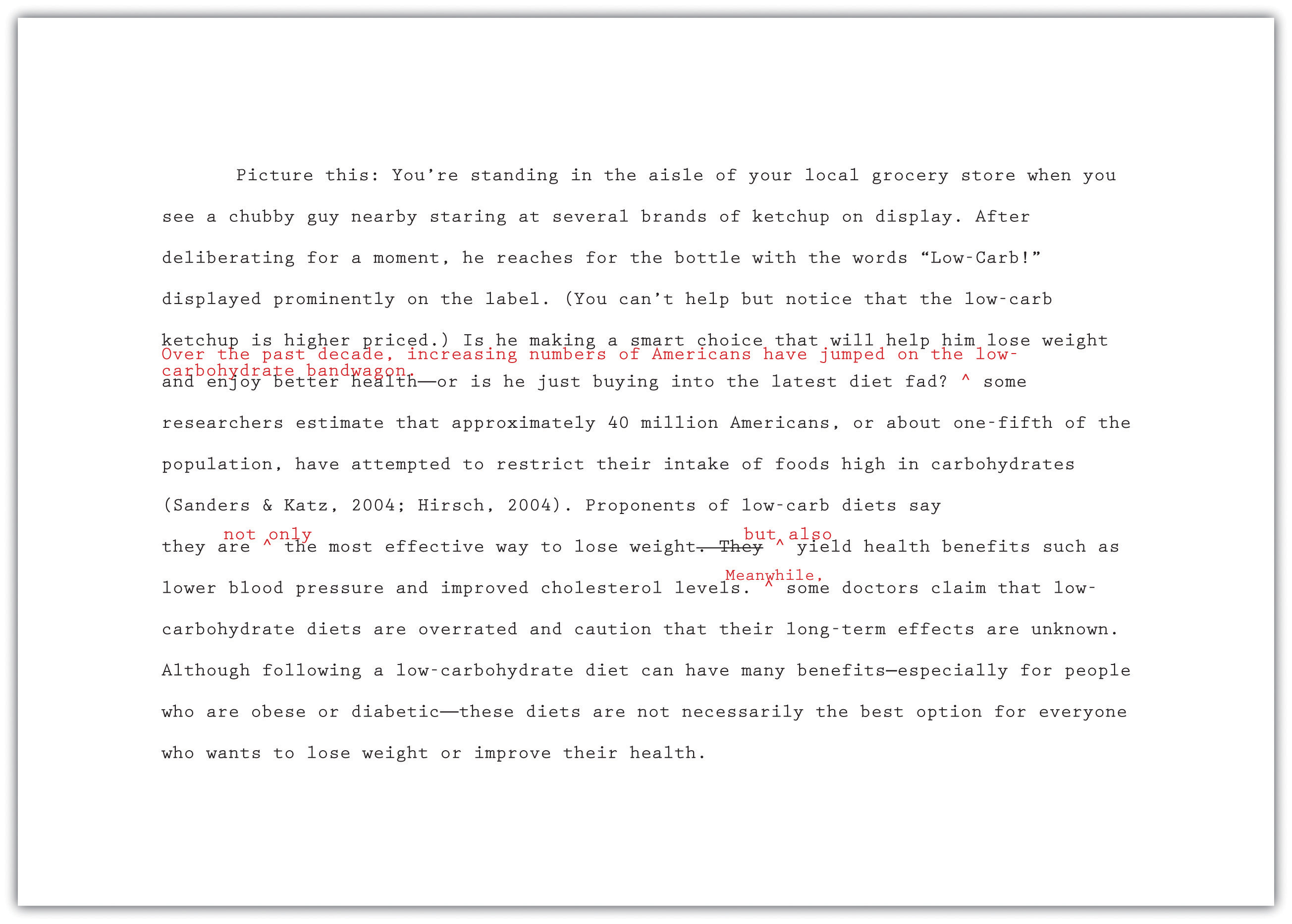 diet analysis rough draft example